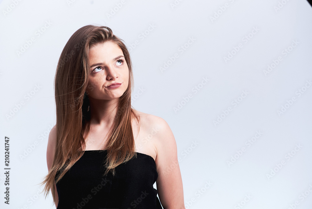 Fototapeta premium Studio portrait of young beautiful woman