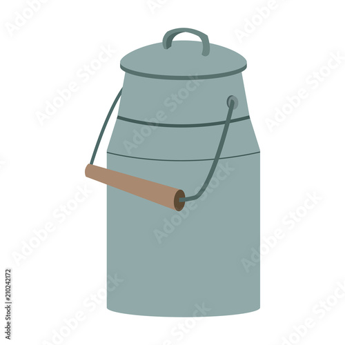 Milk can isolated vector illustration graphic design