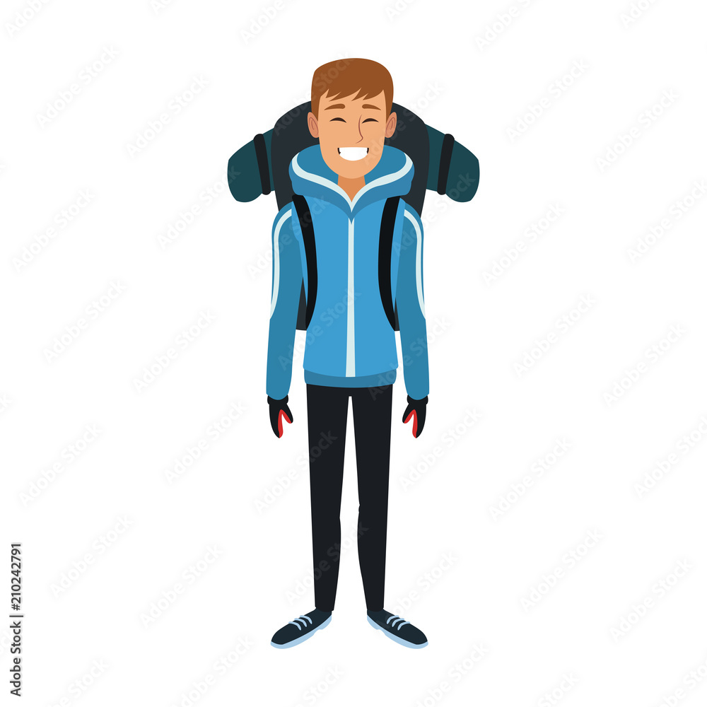 Alpinist man cartoon vector illustration graphic design Alpinist man cartoon vector illustration graphic design