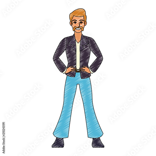 Disco man cartoon