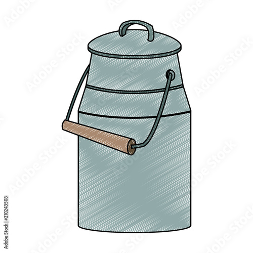 Milk can isolated