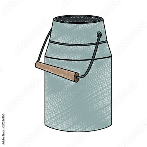 Milk can isolated