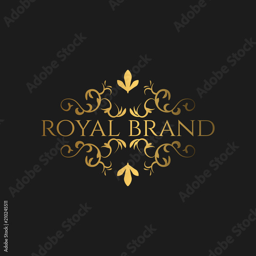 Logo Luxury with Golden Color