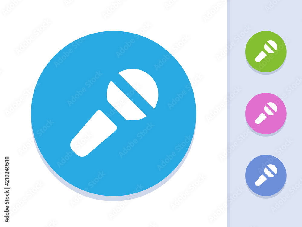 Microphone - Round Glyph Buttons Microphone - Round Glyph Buttons