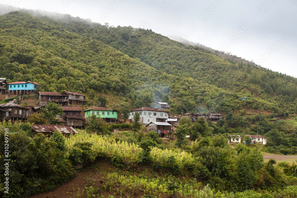 Village in Chin State, Myanmar