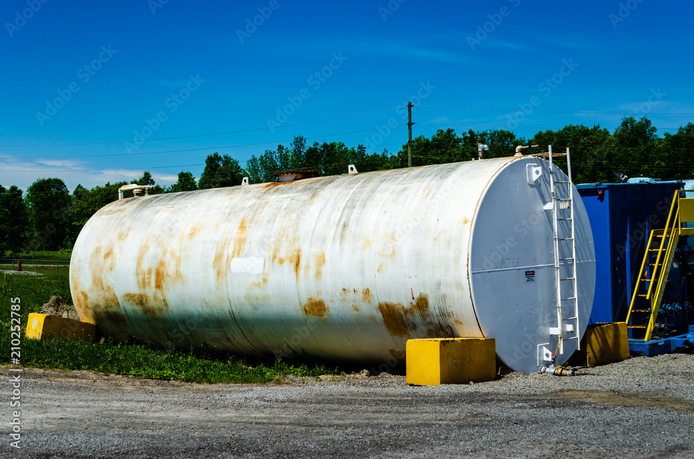 large rusty white metal storage tank 39 large rusty white metal storage tank 39