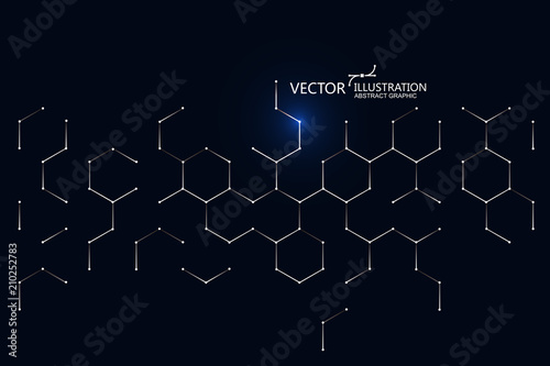 The abstract background of the honeycomb.