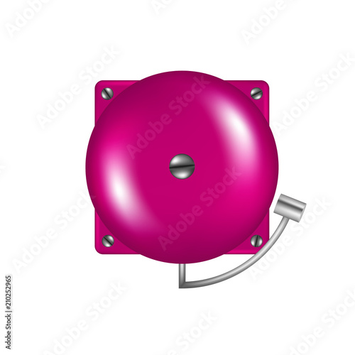 Pink alarm in retro design