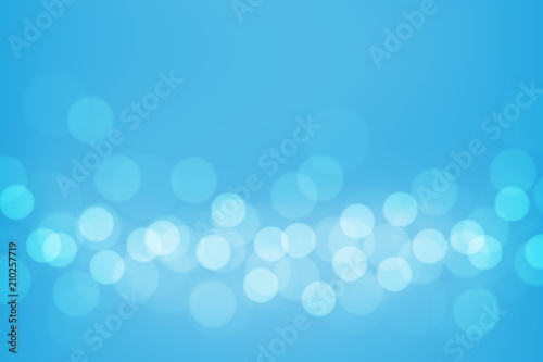 Abstract white bokeh blur on blue sky background vector illustration.