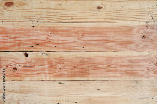 Plywood plank wall background.