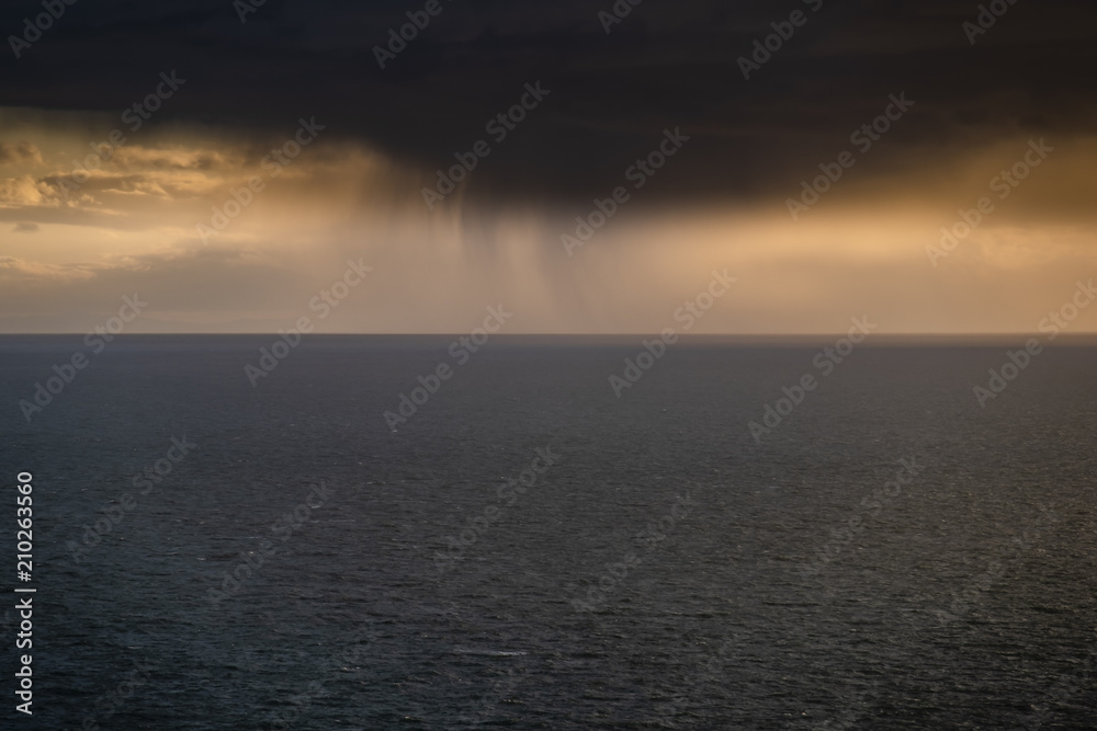 Dramatic clouds above the Atlantic between Wales and Ireland Dramatic clouds above the Atlantic between Wales and Ireland
