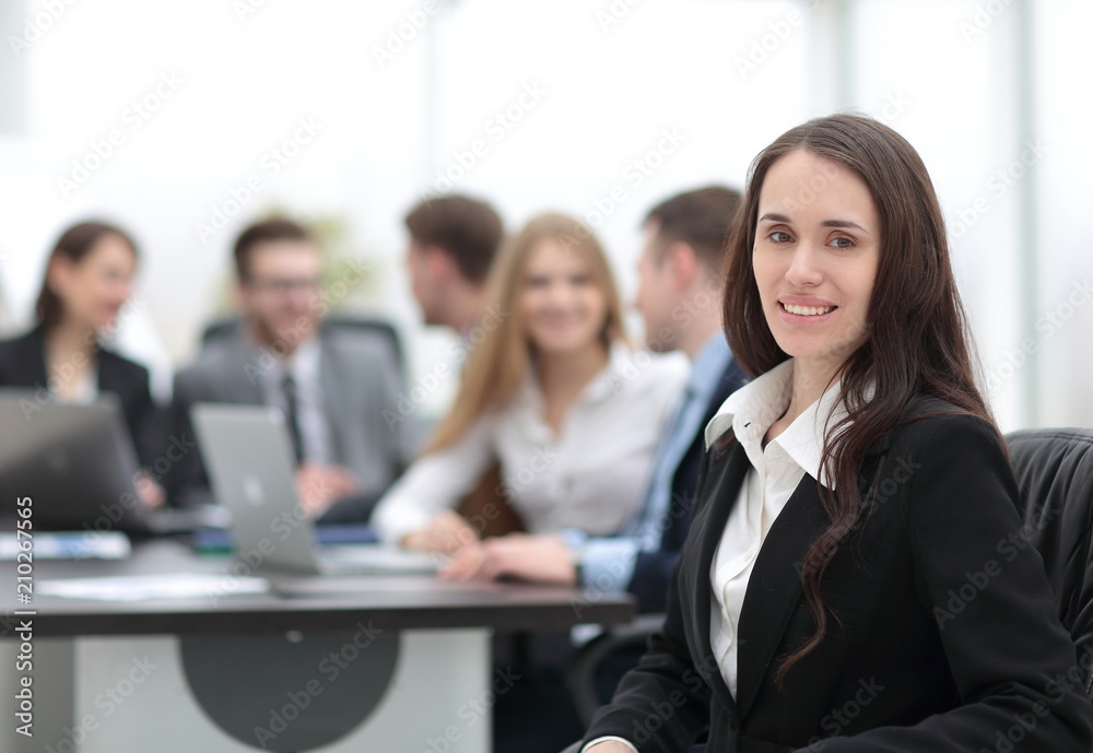 business woman and business team business woman and business team