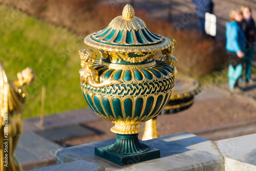 antique gold vase