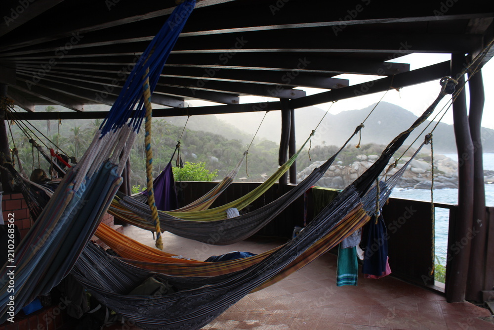 Sleeping at the Beach in Tyrona National Park, colombia