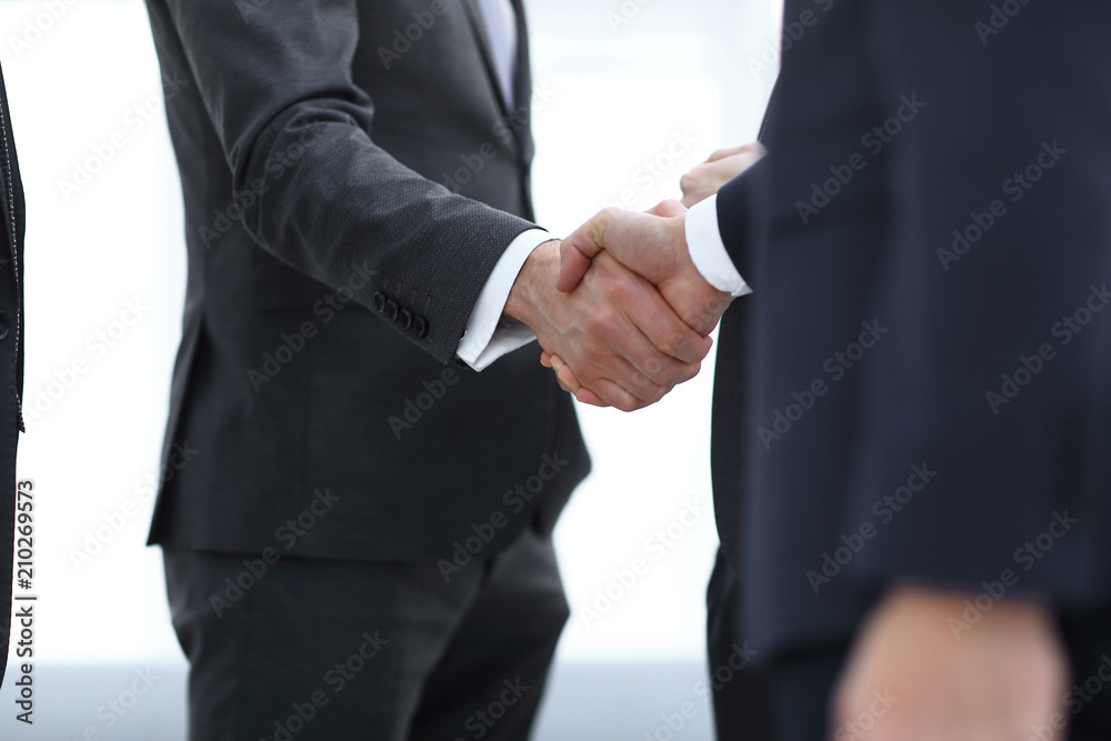 closeup.handshake of business partners.