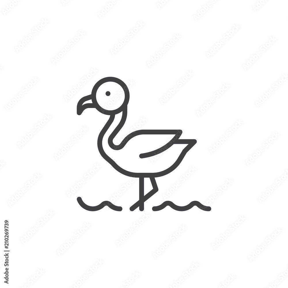 beach simple bird graphic