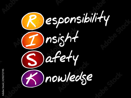 RISK - Responsibility Insight Safety Knowledge, acronym business concept