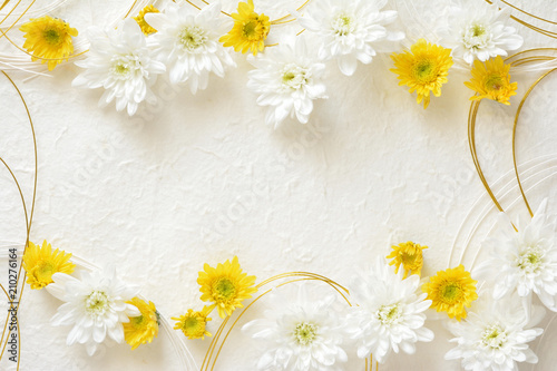 White paper with flowers 

