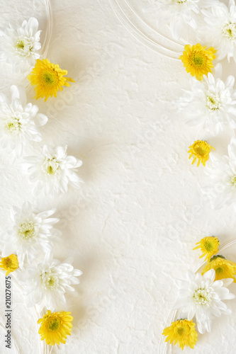 White paper with flowers