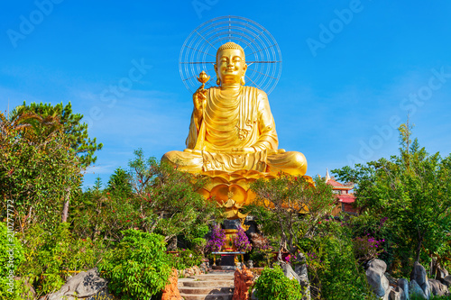 Golden Buddha statue in Dalat