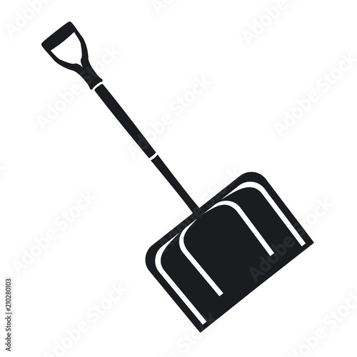 Vector illustration icon of a shovel