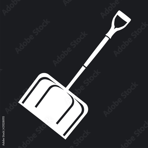 Vector illustration icon of a shovel
