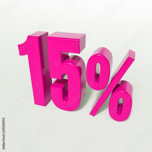 15 Percent Pink Sign