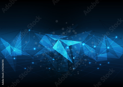 vector abstract background technology electronic illustration polygonal data