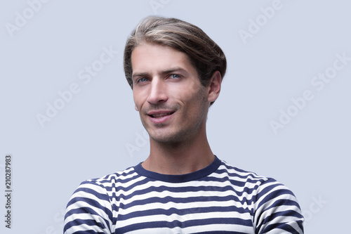 closeup portrait of stylish young man.