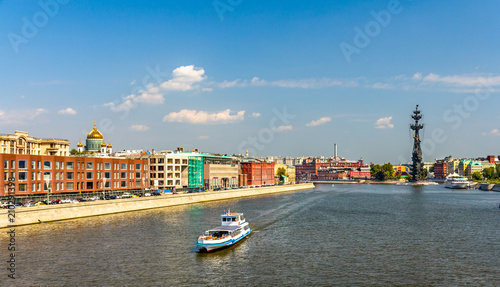 View of the Moskva River in Moscow, Russia