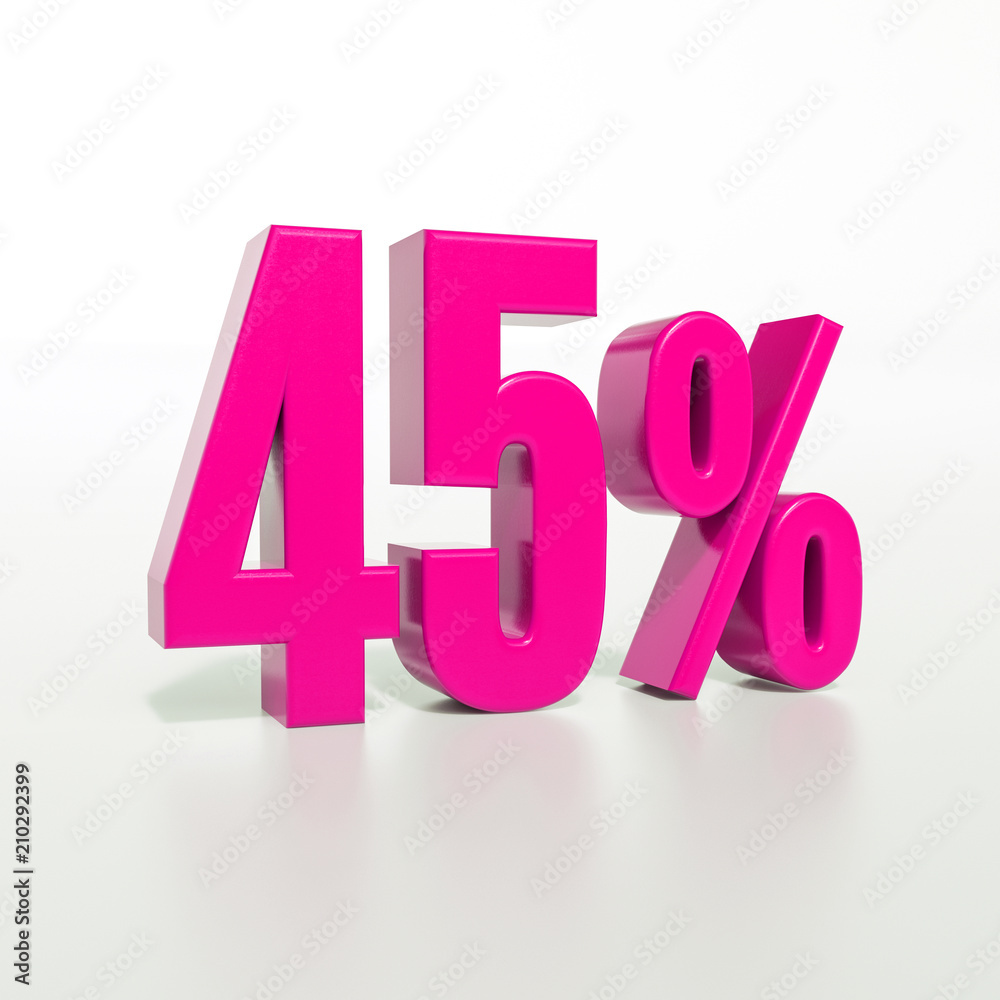 45 Percent Pink Sign