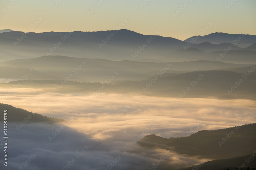 Sunrise against the background of the Carpathian mountains in the summer. Ukraine Sunrise against the background of the Carpathian mountains in the summer. Ukraine
