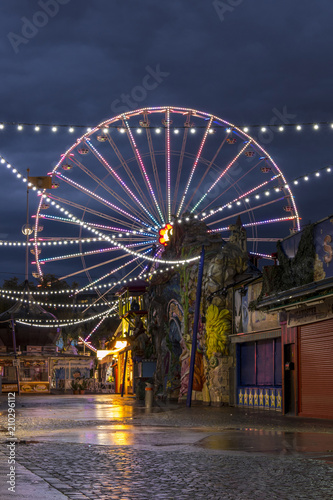 Blumenrad, Ferris wheel in the Prater, amusement park, Prater, Vienna, Austria, Europe