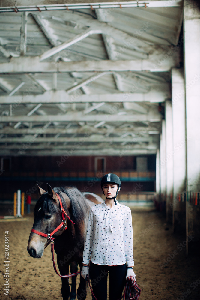 fashion girl and horse