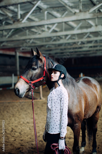 fashion girl and horse