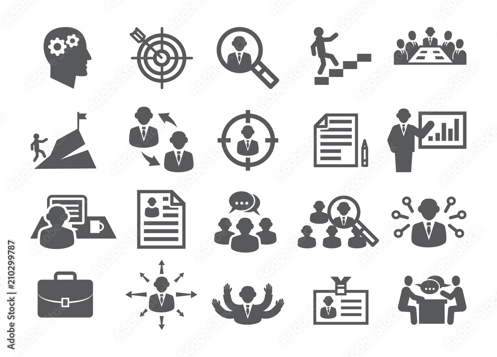 Job icons set - obrazy, fototapety, plakaty 