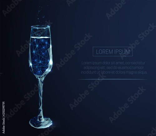 Wineglass with champagne