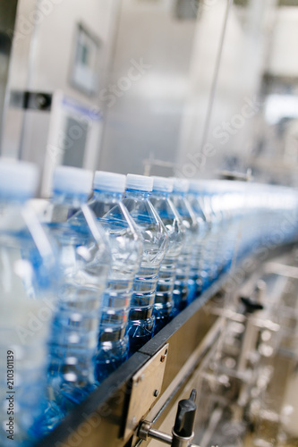 Bottling plant - Water bottling line for processing and bottling pure mineral carbonated water into bottles.