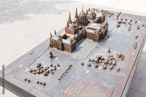 Photography Miniature model of Hungarian Parliament in mini park in Budapest