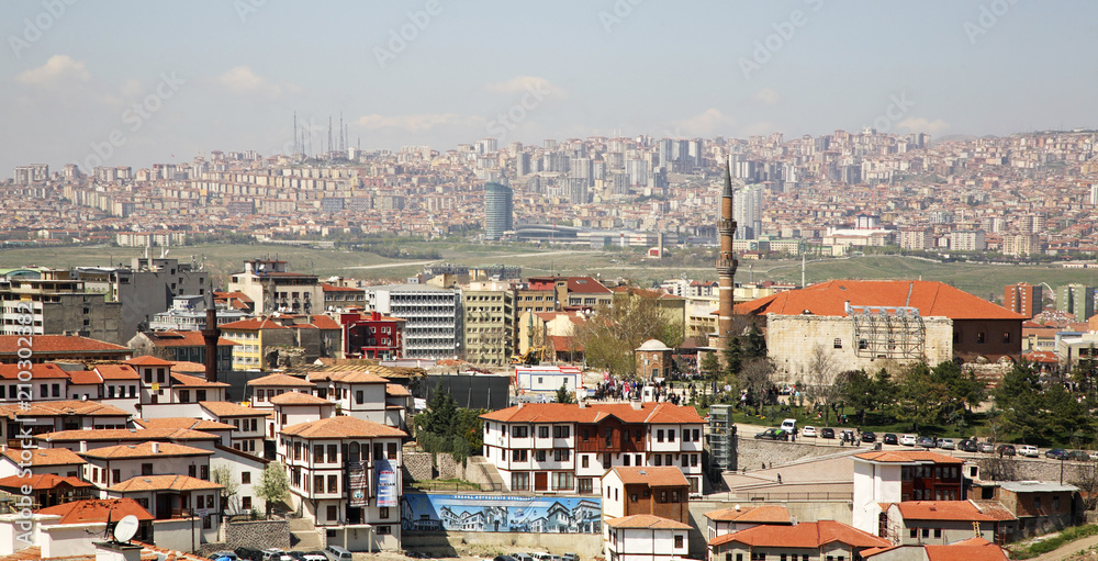 Panoramic view of Ankara. Turkey