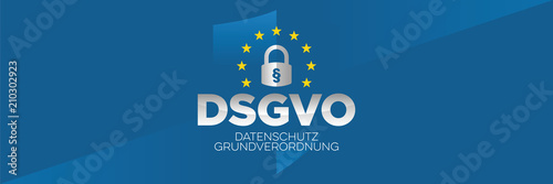 DSGVO Datenschutz Grundverordnung Wappen Schriftzug