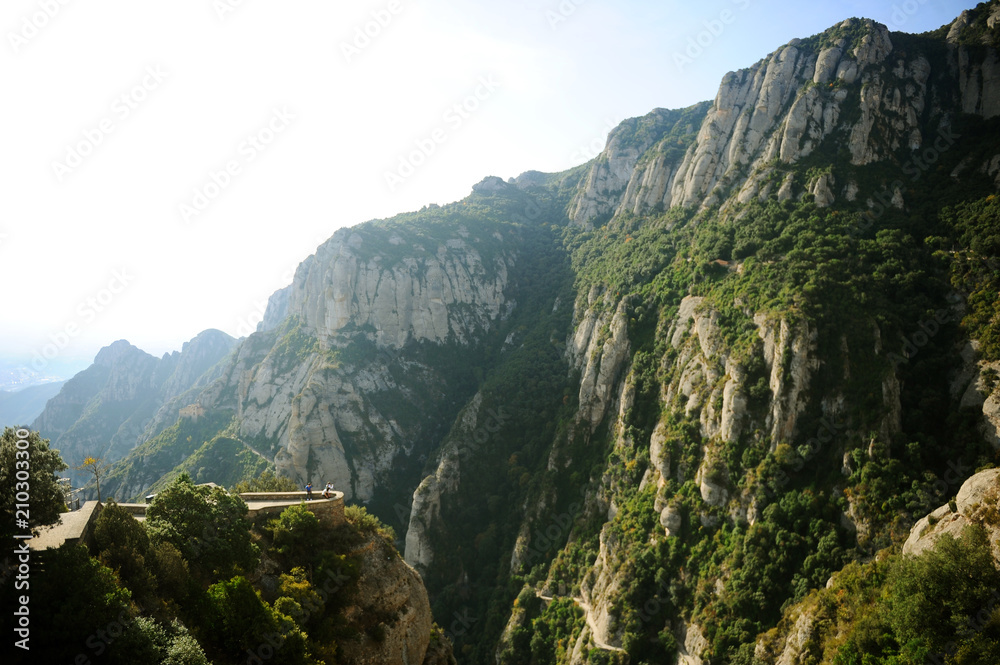 View from the mountain of Montserrat. Spain