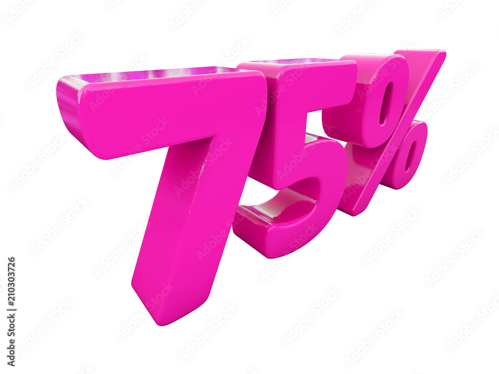 75 Percent Pink Sign