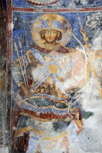 Fresco painting in Monastery Manasija near Despotovac, Serbia