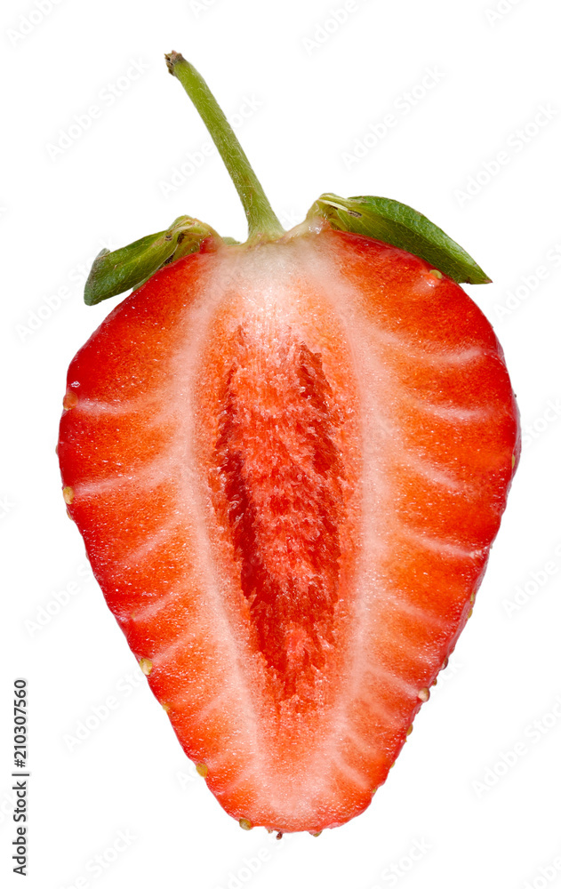 Sliced strawberry isolated on white background Sliced strawberry isolated on white background