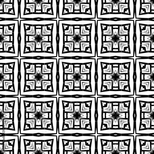 Seamless geometric pattern in a black and white colors
