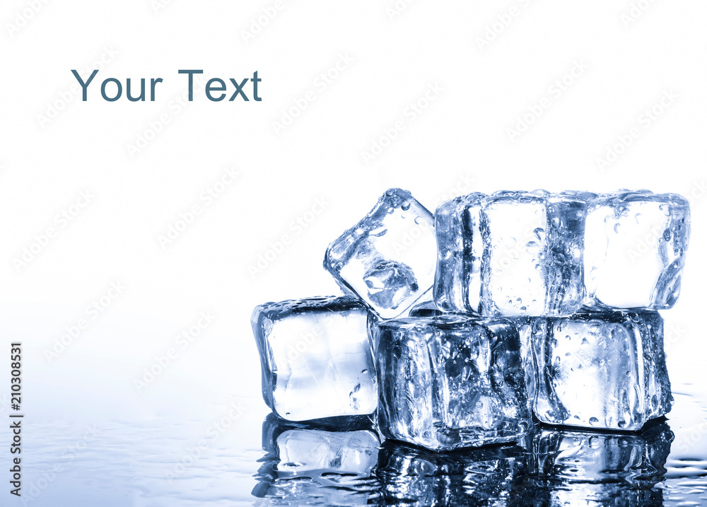 Ice cubes group on white background with clipping path Ice cubes group on white background with clipping path