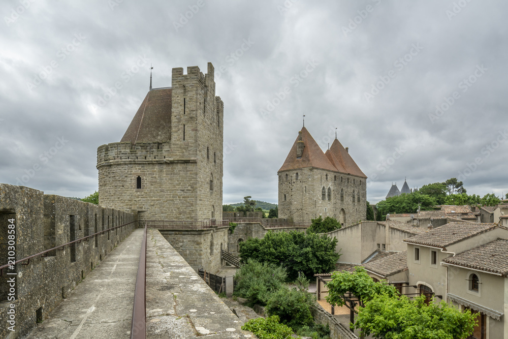 Ciudad fortificada de Carcassonne en Francia 