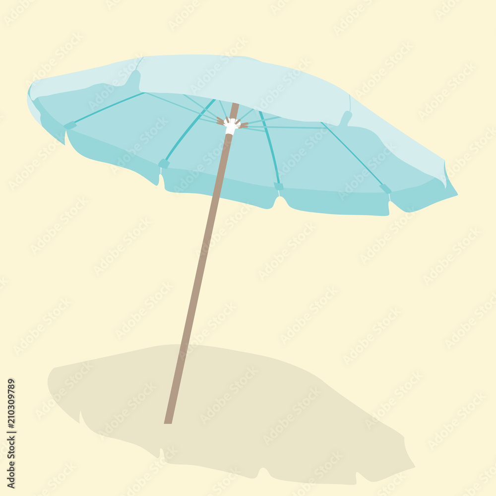 Big beach umbrella - vector illustration