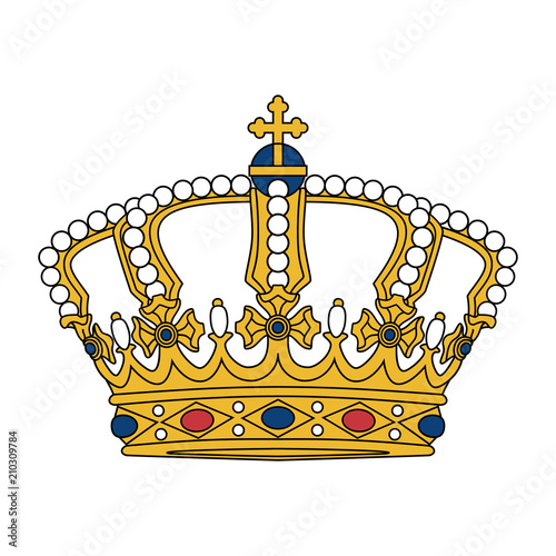Serbian crown. Heraldic symbol of Serbia. Abstract concept. Vector illustration on white background.